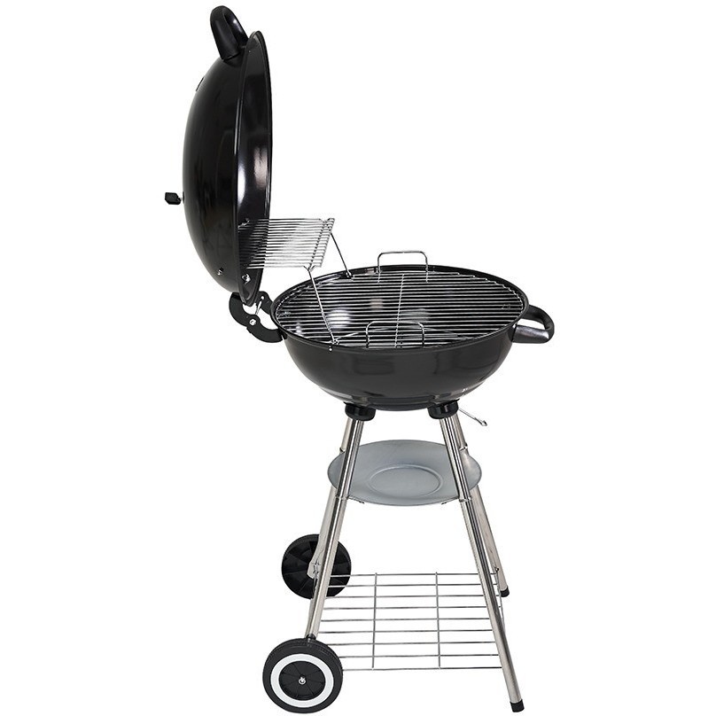 Гриль стационарный Barbeque 47 круглый с решеткой разогрева GOGARDEN черный											